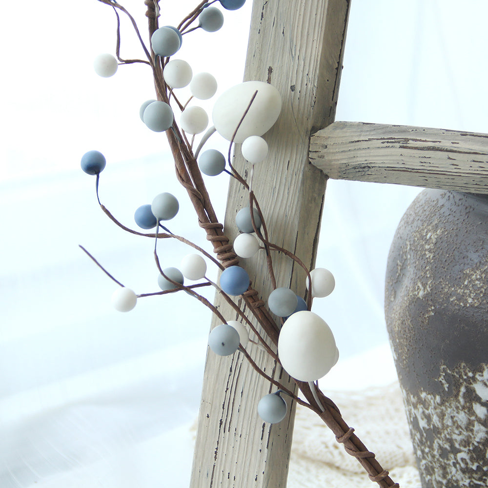 New Artificial Flower Garland Easter Garland Flower With Plastic fruit Garland for Decoration Door Hanging