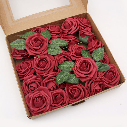 Multicolour Silk Artificial Flower Rose With Box Set Valentine's Day Gift Ideas 2024 Gift Box With Roses For Bar Hotel Decor