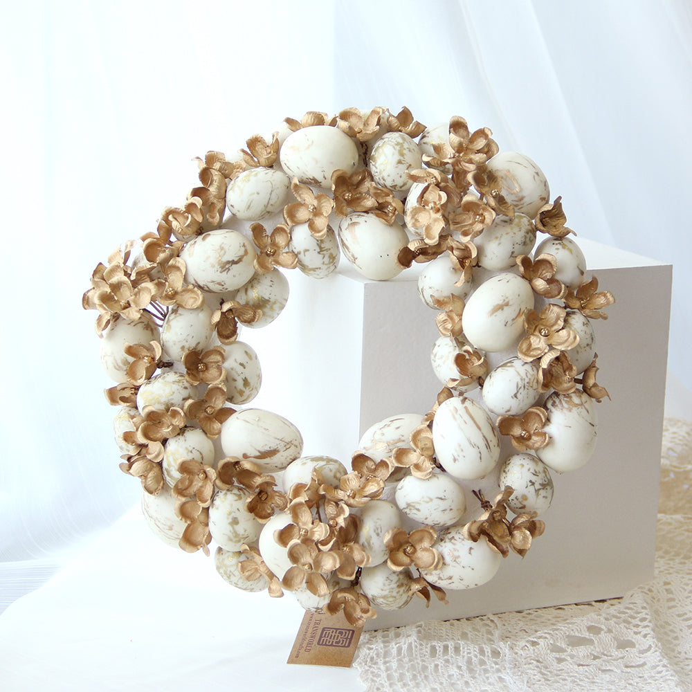 Easter Candle Ring Wreath 20CMArtificial Flower Candle Rings For Wedding Party Home Store Decoration