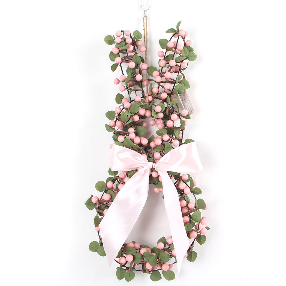 Originality Easter Rabbit Decoration Decorative Wreaths & Swags Spring Summer Home Decoration Easter Rabbit Wreath Door hanger