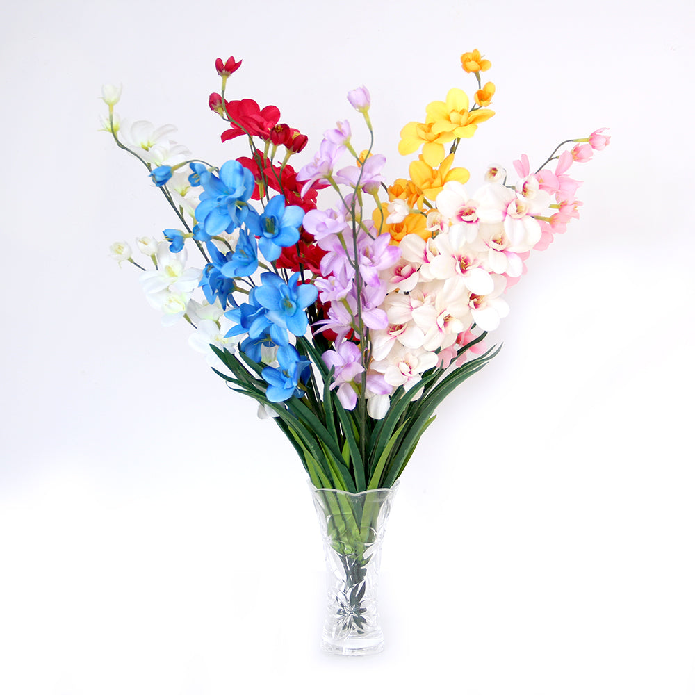High Simulation 2-Fork Phalaenopsis Flower Real Touch Butterfly Orchid Decor Preserved Plants and Flowers for Mother's Day