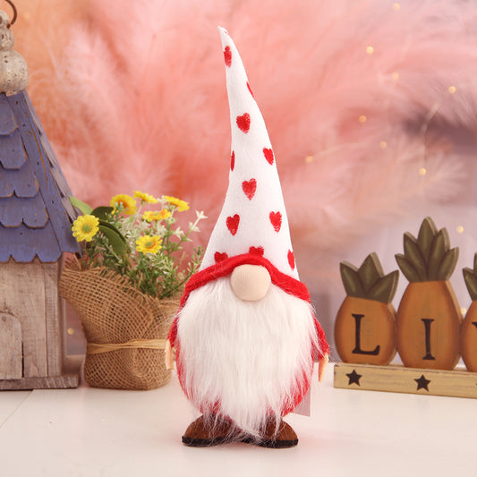 Decorations Ornament Valentines Day Plush Doll Gnome For Valentines Day