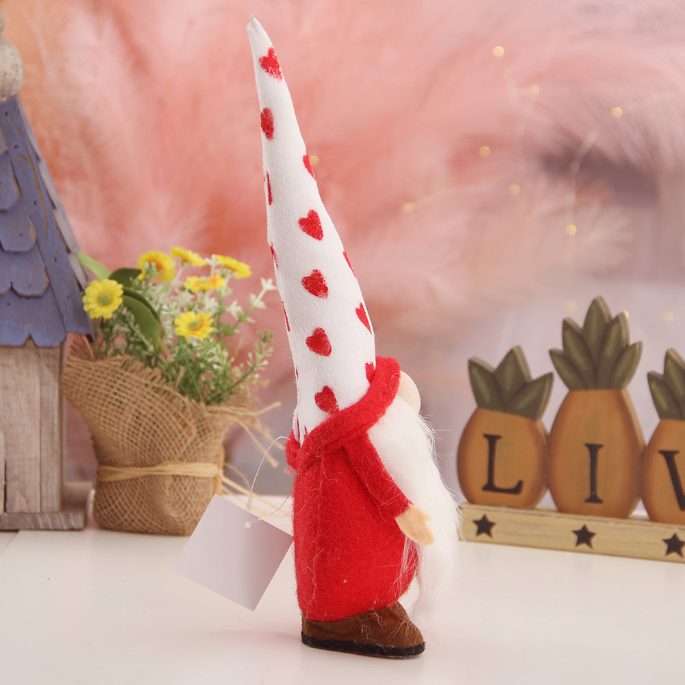 Decorations Ornament Valentines Day Plush Doll Gnome For Valentines Day