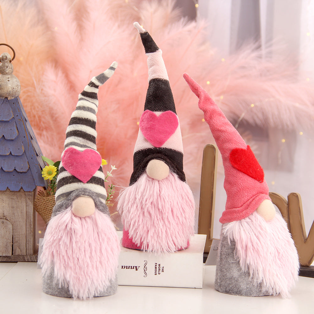 Holiday Gnome Handmade Swedish Elf Decoration Plush Doll Ornaments Valentine Day Gnomes home, room, table and windows