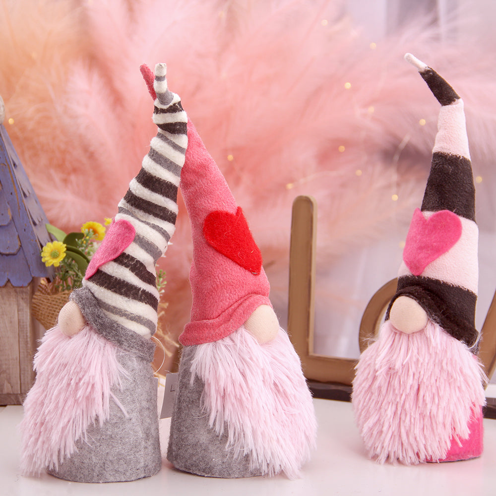 Holiday Gnome Handmade Swedish Elf Decoration Plush Doll Ornaments Valentine Day Gnomes home, room, table and windows