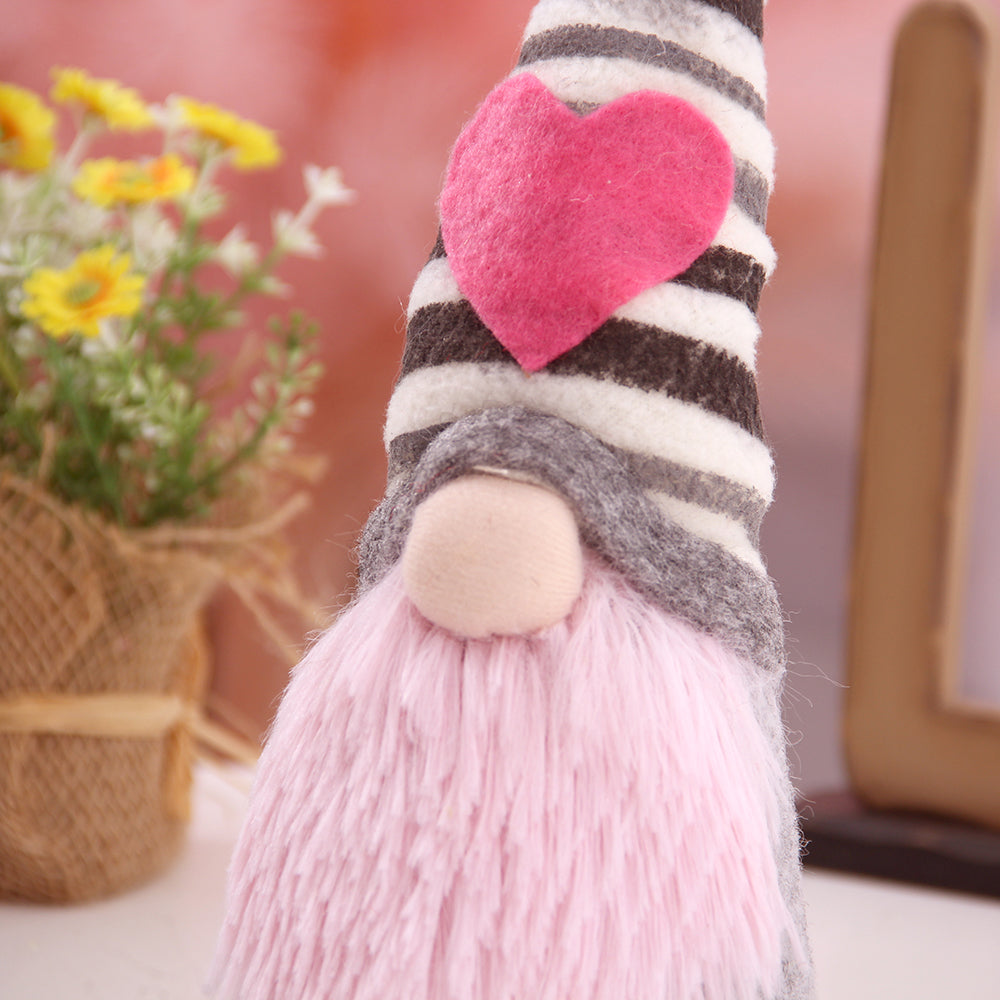 Holiday Gnome Handmade Swedish Elf Decoration Plush Doll Ornaments Valentine Day Gnomes home, room, table and windows