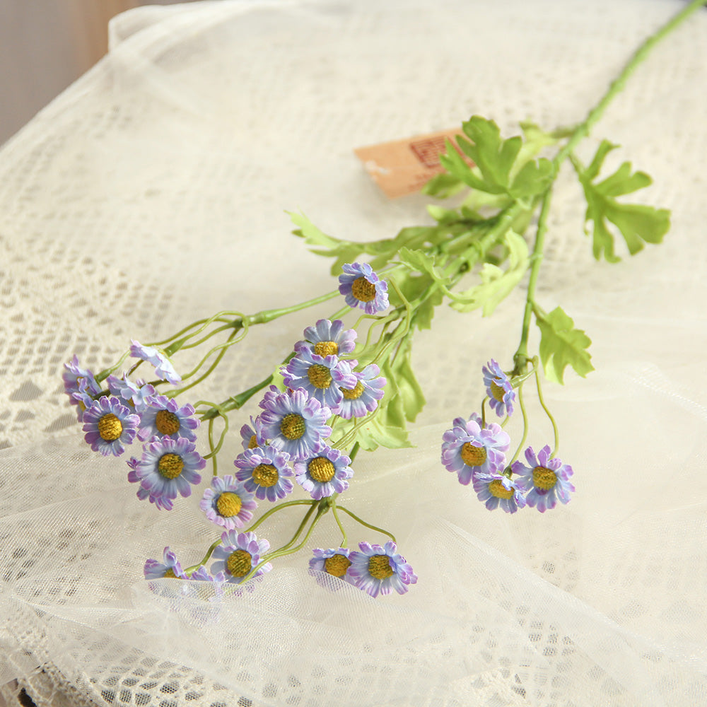 Spring Color Low MOQ Multicolor Daisy Flower Head Mini Silk Artificial Flower For Wedding Engagement Party Home Decor DIY