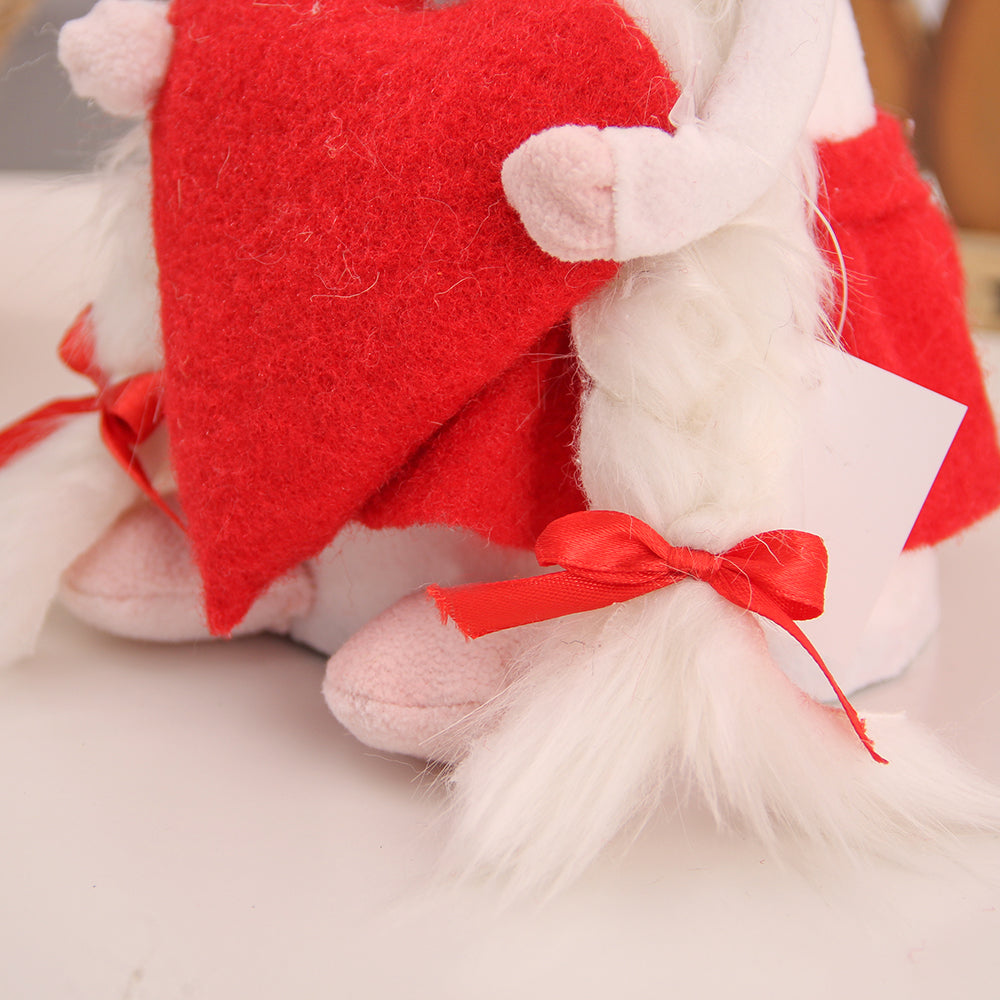 Holiday Gnome Handmade Swedish Elf Decoration Lovely Valentines Gnome Plush Doll Handmade Valentine's Gifts for Women/Men