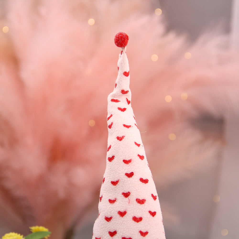 Holiday Gnome Handmade Swedish Elf Decoration Lovely Valentines Gnome Plush Doll Handmade Valentine's Gifts for Women/Men