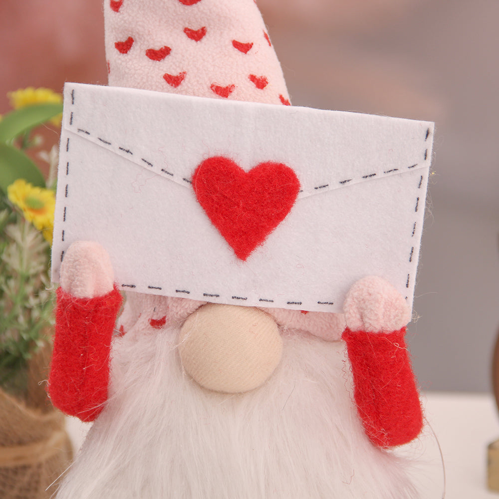 Holiday Gnome Handmade Swedish Elf Decoration Lovely Valentines Gnome Plush Doll Handmade Valentine's Gifts for Women/Men