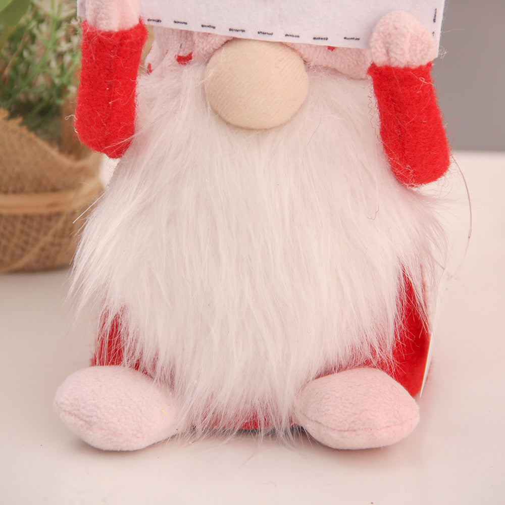 Holiday Gnome Handmade Swedish Elf Decoration Lovely Valentines Gnome Plush Doll Handmade Valentine's Gifts for Women/Men