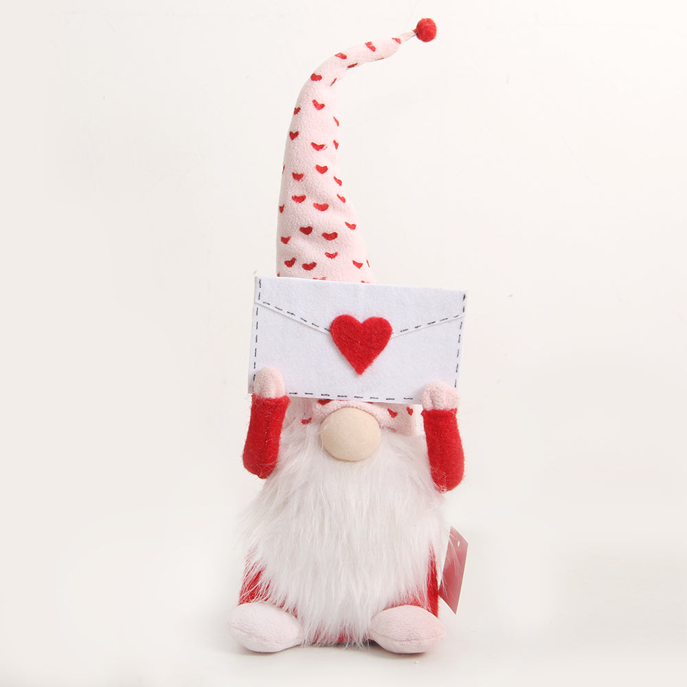 Holiday Gnome Handmade Swedish Elf Decoration Lovely Valentines Gnome Plush Doll Handmade Valentine's Gifts for Women/Men