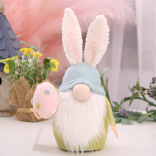 Easter 2024 11Inch Cute Easter Bunny Plush Faceless Elf Plush Easter Gifts Home Store Coffee Shop Decoration