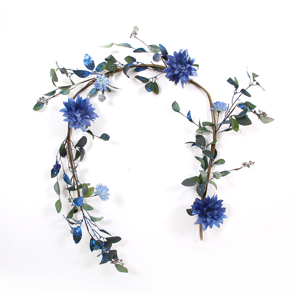 59.06INCH Blue Christmas Decoration Artificial Christmas Decorations Garland Holiday Decoration