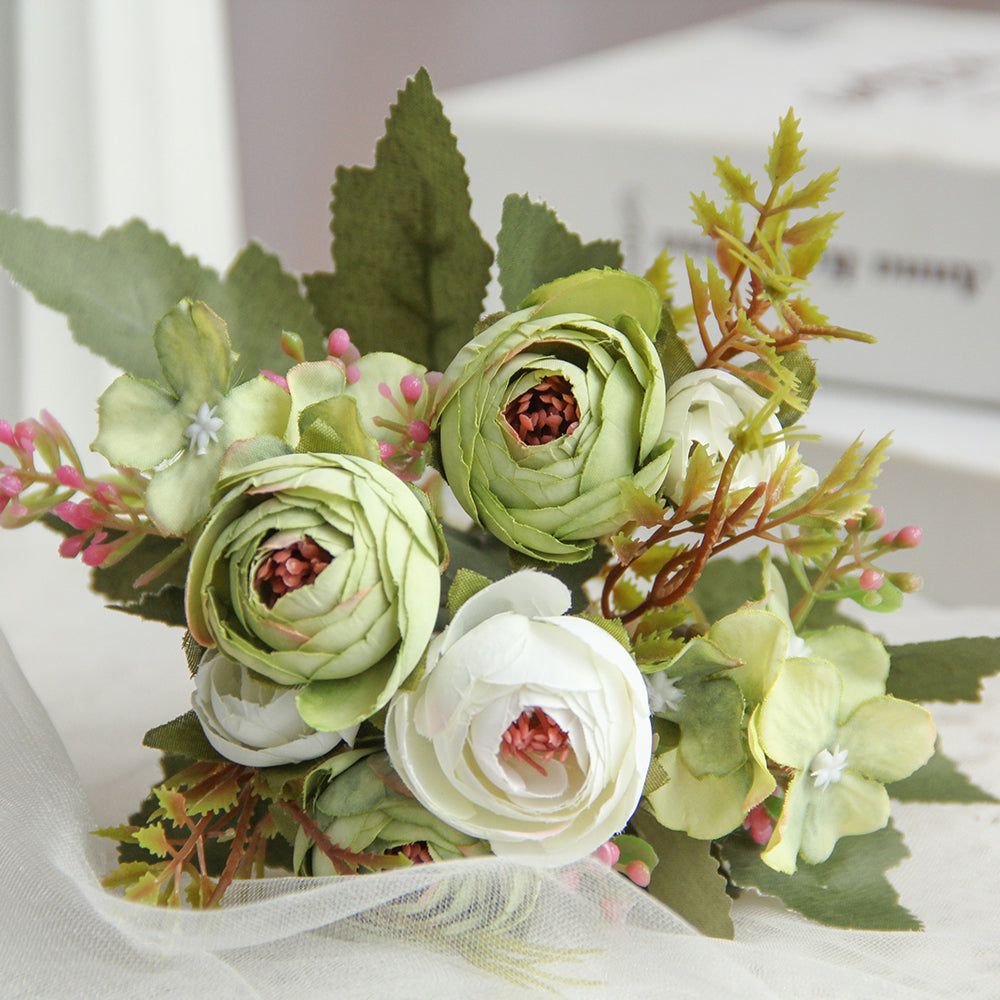 Top Seller Artificial Flowers Wholesale Camellia Hydrangea Multiple Colors Decorative Flowers For Wedding Centerpieces & Table Decoration