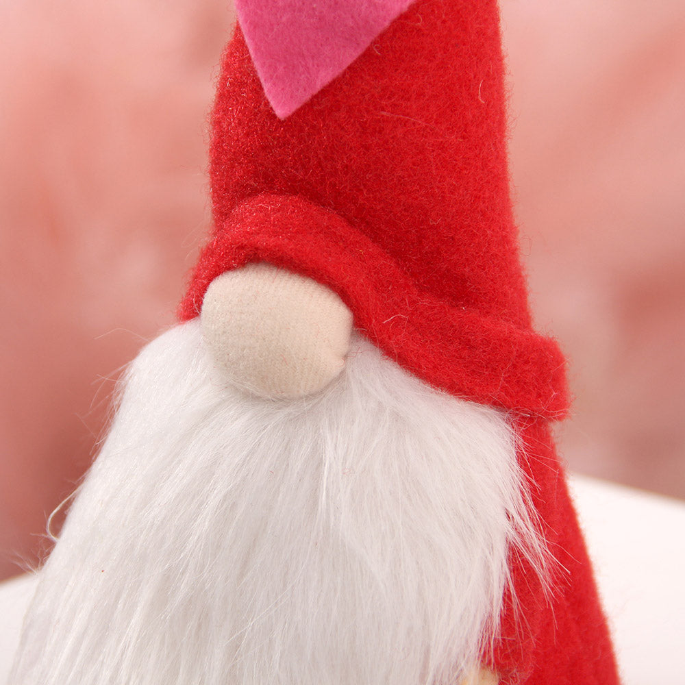 Holiday Gnome Handmade Swedish Elf Decoration Plush Doll Ornaments Valentine Day Gnomes Plush Decor Red Stripe