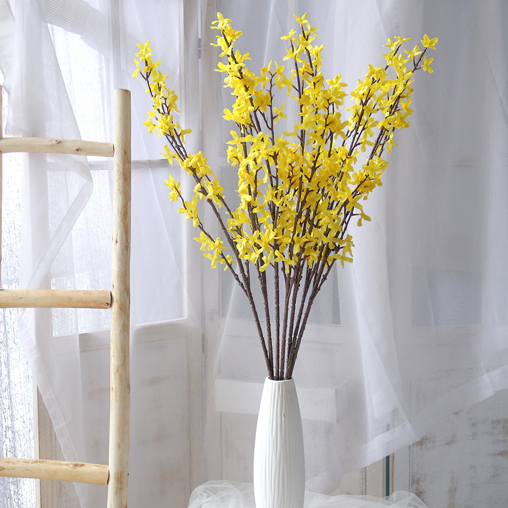 High Quality Artificial Winter Jasmine Nudiflorum Flower Decorative Flower for Hotel Home Garden Decor