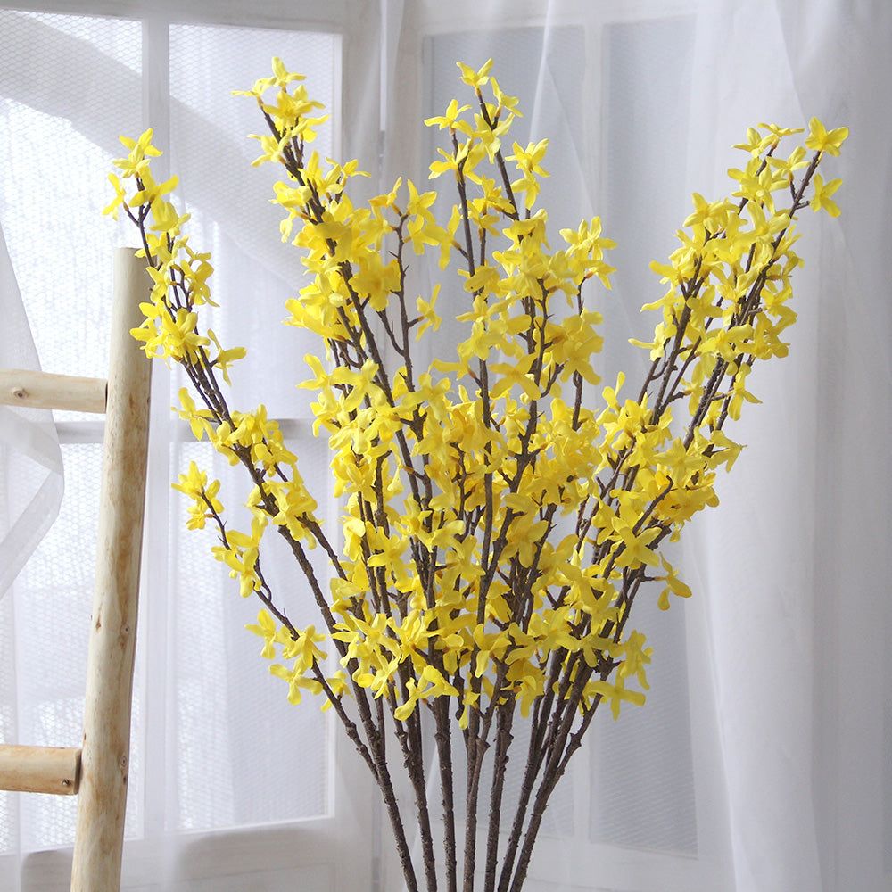 High Quality Artificial Winter Jasmine Nudiflorum Flower Decorative Flower for Hotel Home Garden Decor