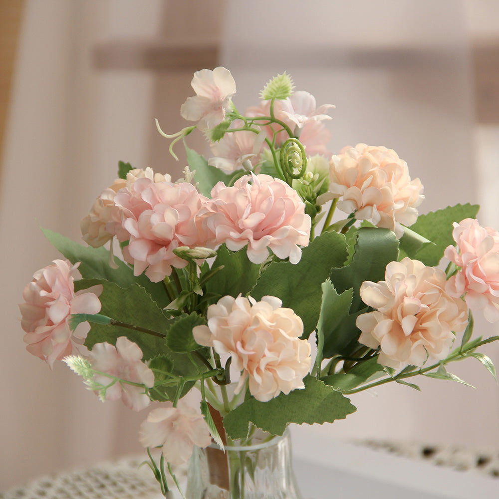 Hot Sale 11.42INCH White Hydrangeas Flowers Artificial Silk Hydrangea Flowers Wedding Flowers Home Hotel Decoration