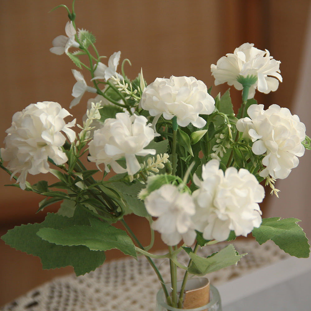 Hot Sale 11.42INCH White Hydrangeas Flowers Artificial Silk Hydrangea Flowers Wedding Flowers Home Hotel Decoration