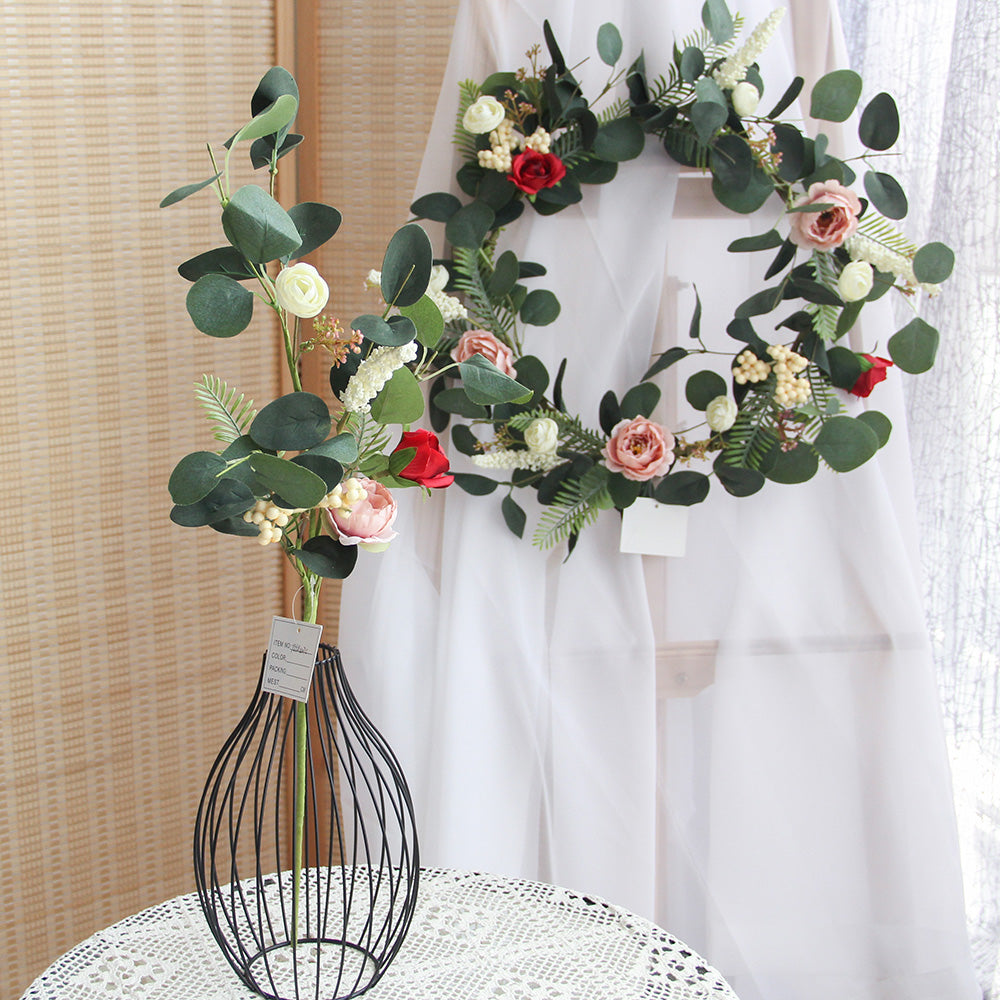 New Design Spring & Summer Wreath Artificial Flowers Home Decoration Silk Flower Wedding Party Everyday Decoration