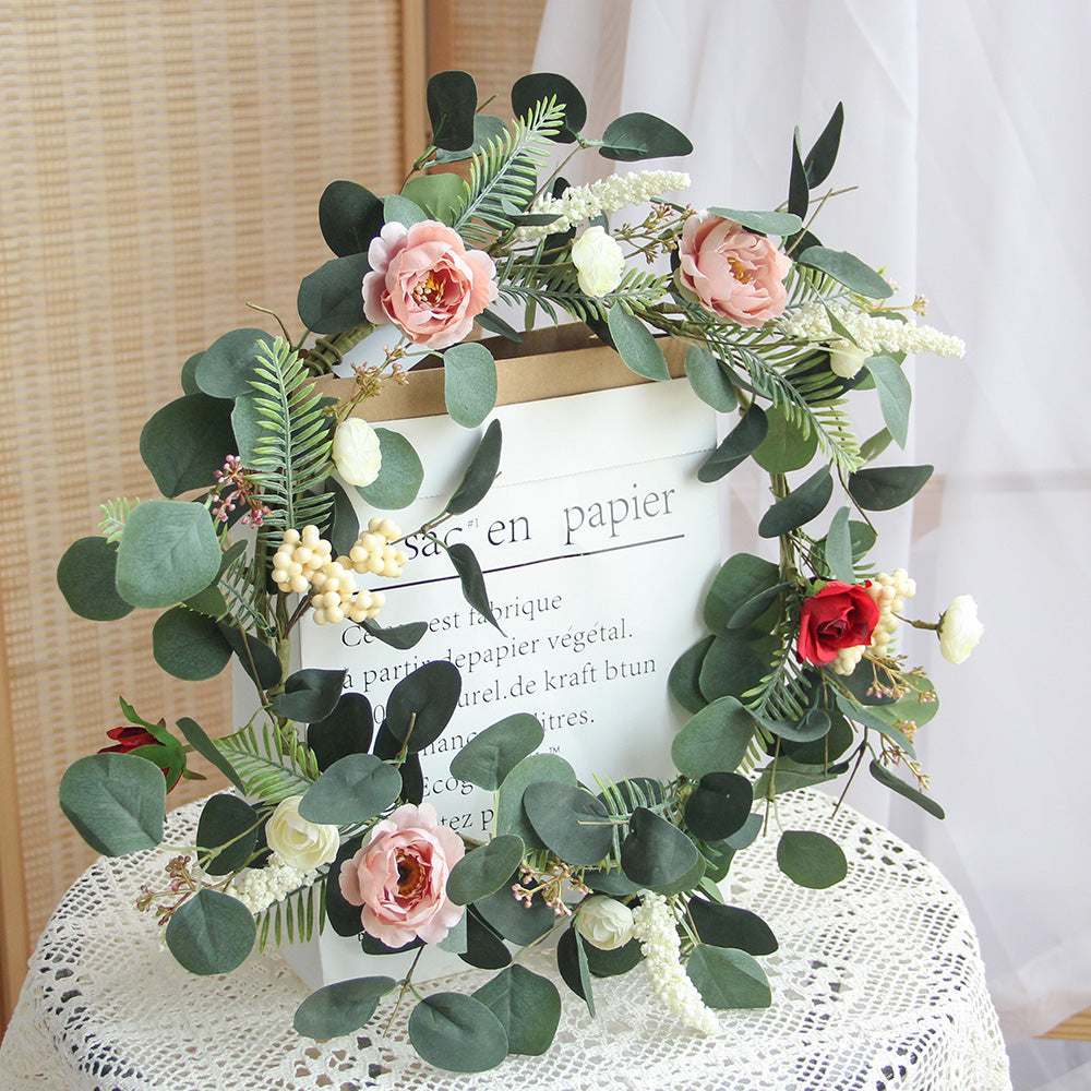 New Design Spring & Summer Wreath Artificial Flowers Home Decoration Silk Flower Wedding Party Everyday Decoration