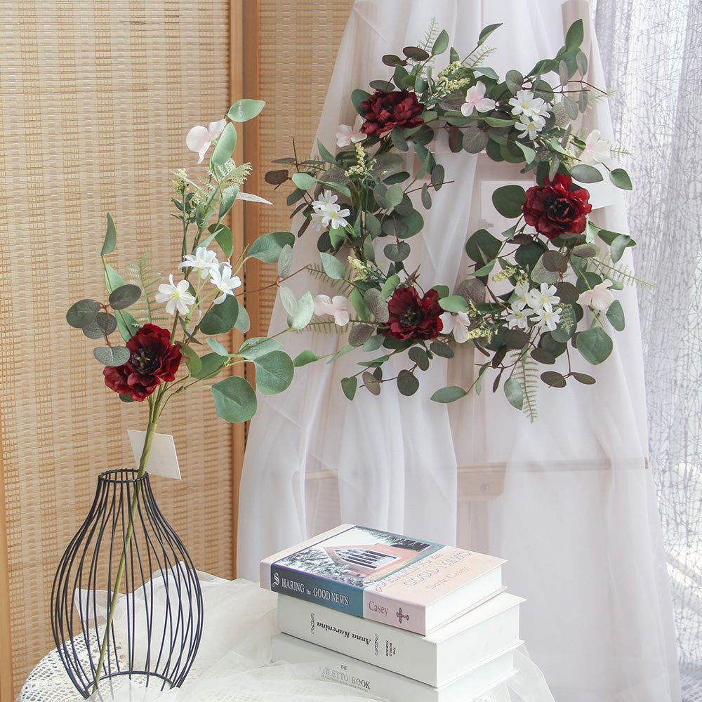 New Design Spring & Summer Wreath Artificial Flowers Home Decoration Silk Flower Wedding Party Everyday Decoration