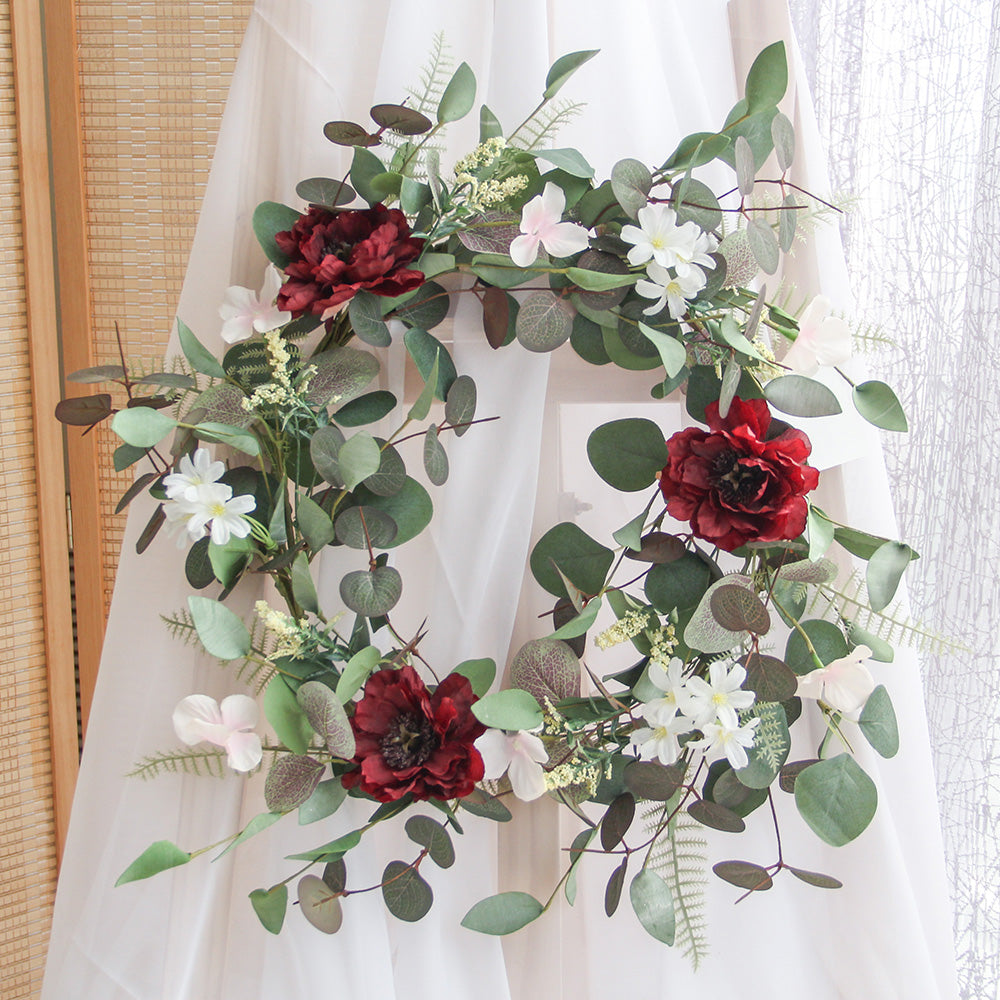 New Design Spring & Summer Wreath Artificial Flowers Home Decoration Silk Flower Wedding Party Everyday Decoration