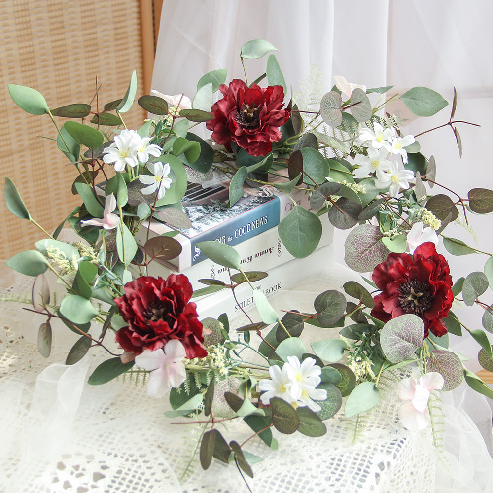 New Design Spring & Summer Wreath Artificial Flowers Home Decoration Silk Flower Wedding Party Everyday Decoration