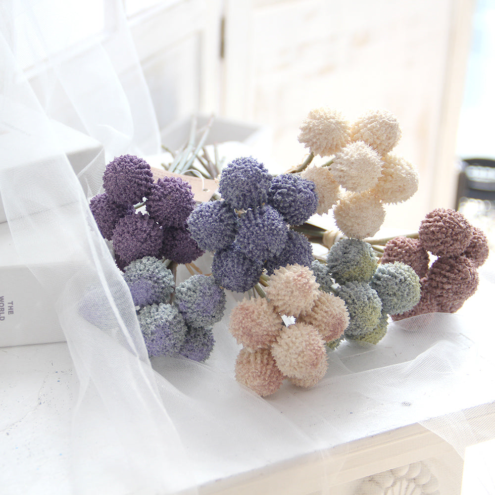 Artificial flowers 6 pcs stems ball flowers for Wedding Centerpieces Arrangements Party Home Table Garden Baby Shower