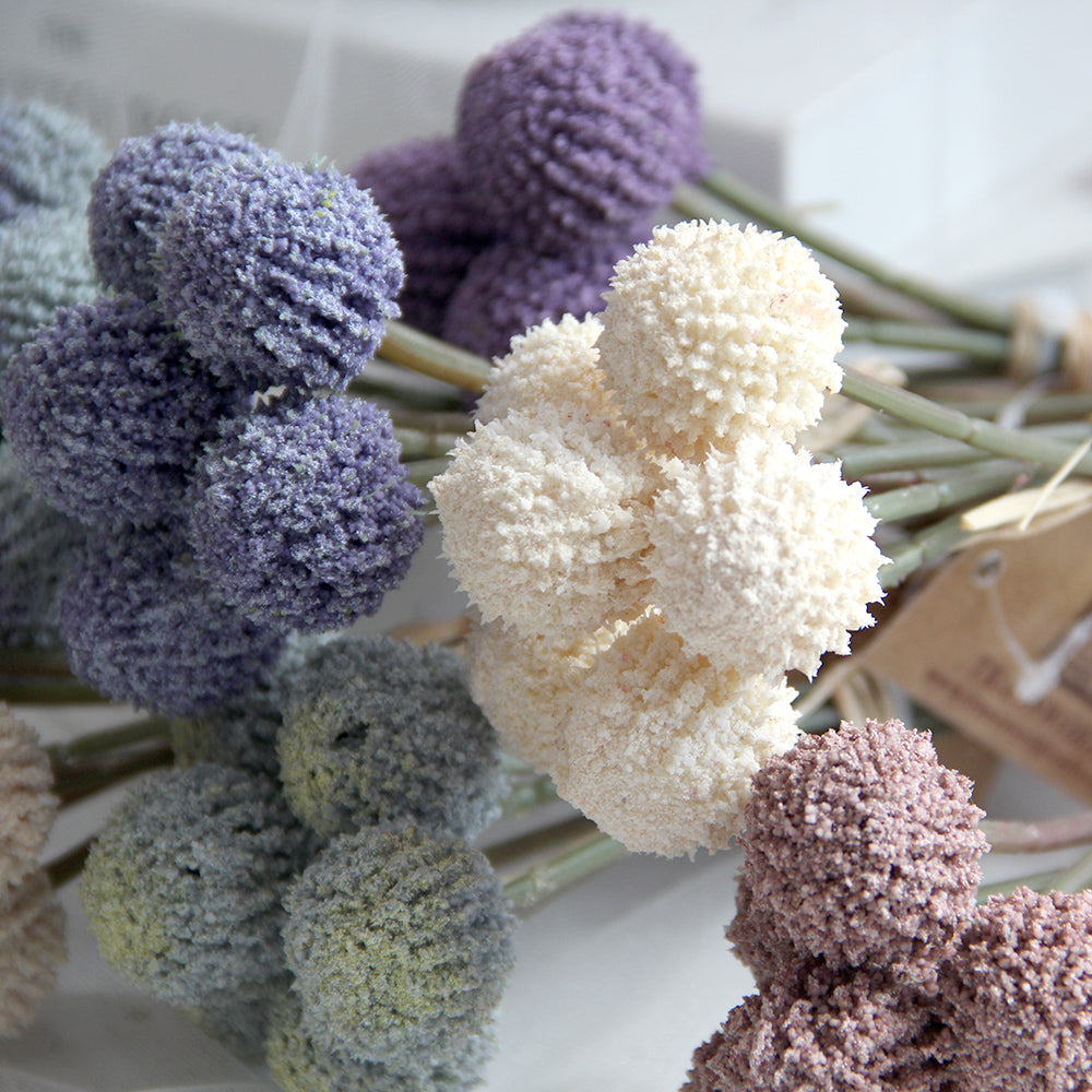 Artificial flowers 6 pcs stems ball flowers for Wedding Centerpieces Arrangements Party Home Table Garden Baby Shower