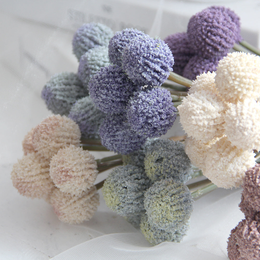 Artificial flowers 6 pcs stems ball flowers for Wedding Centerpieces Arrangements Party Home Table Garden Baby Shower
