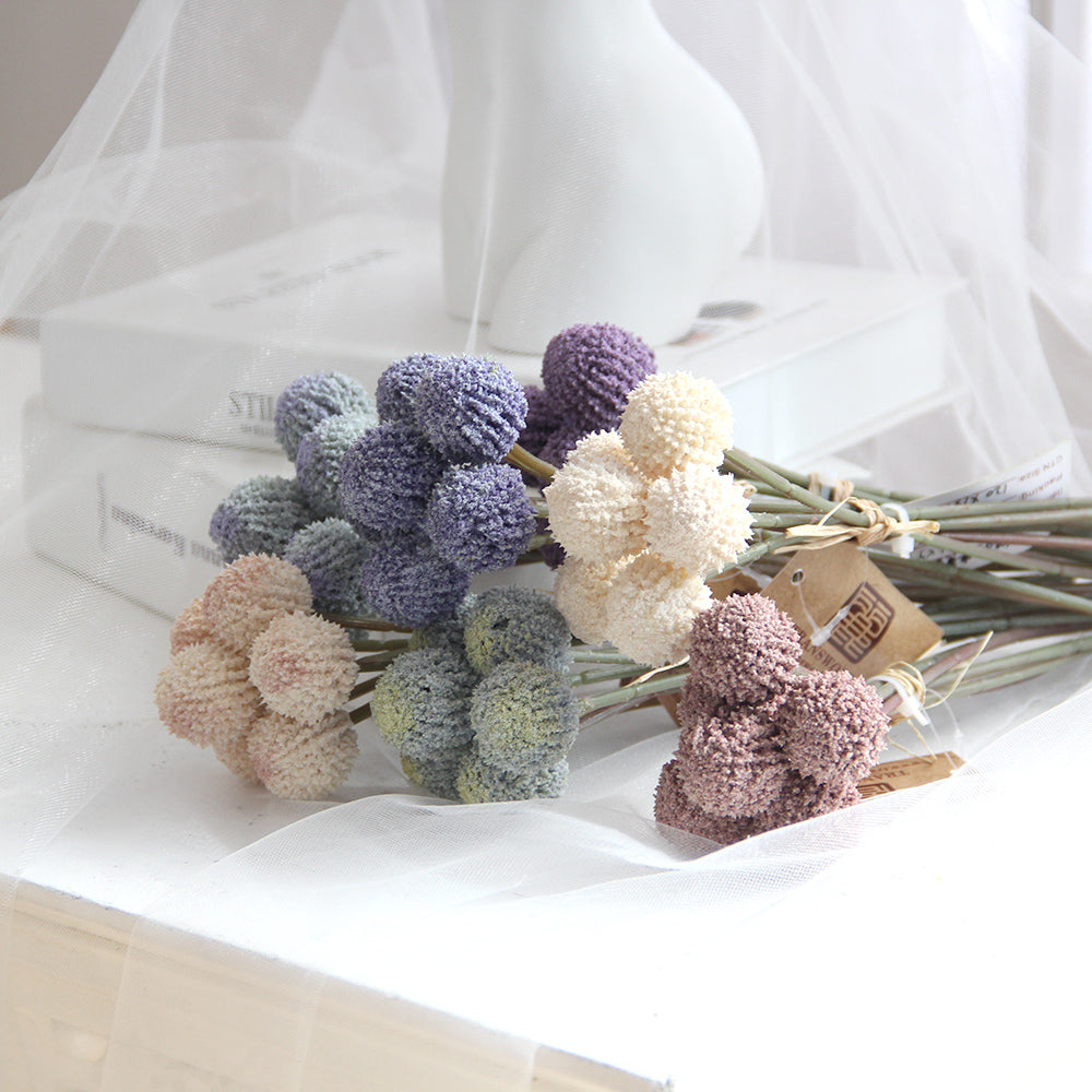 Artificial flowers 6 pcs stems ball flowers for Wedding Centerpieces Arrangements Party Home Table Garden Baby Shower