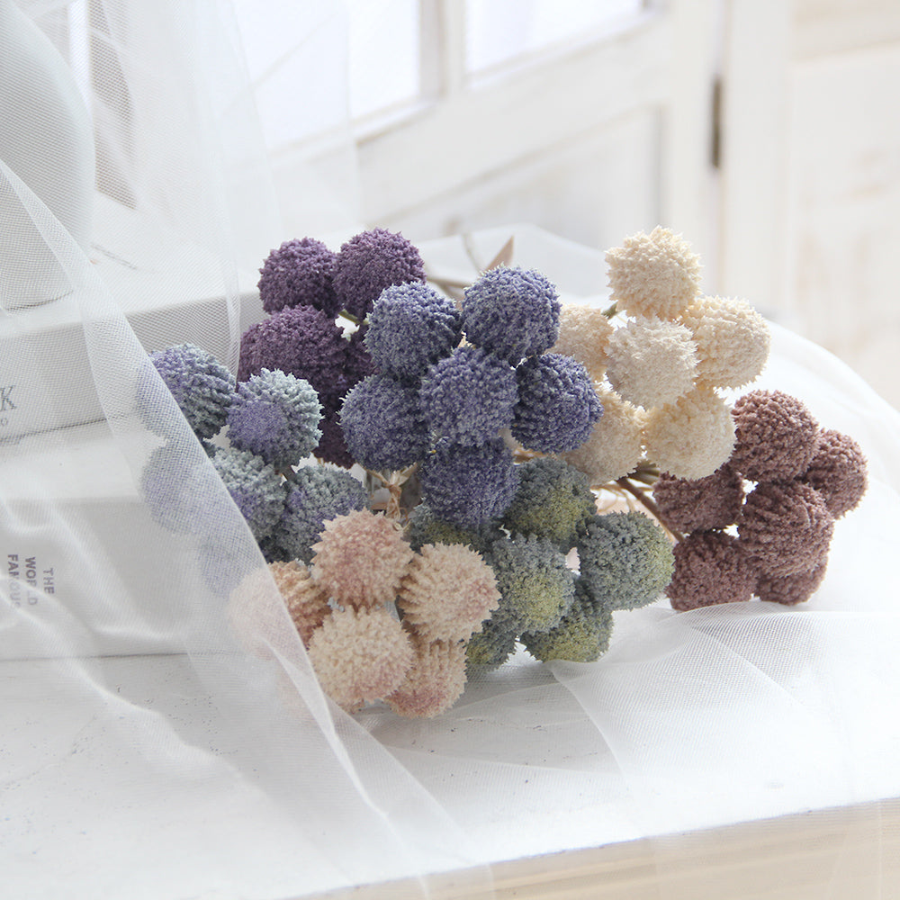 Artificial flowers 6 pcs stems ball flowers for Wedding Centerpieces Arrangements Party Home Table Garden Baby Shower
