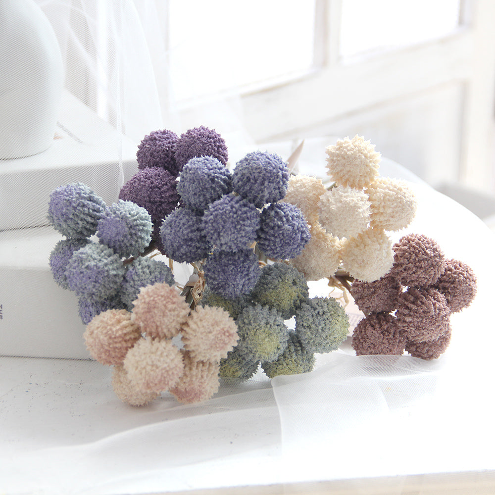 Artificial flowers 6 pcs stems ball flowers for Wedding Centerpieces Arrangements Party Home Table Garden Baby Shower