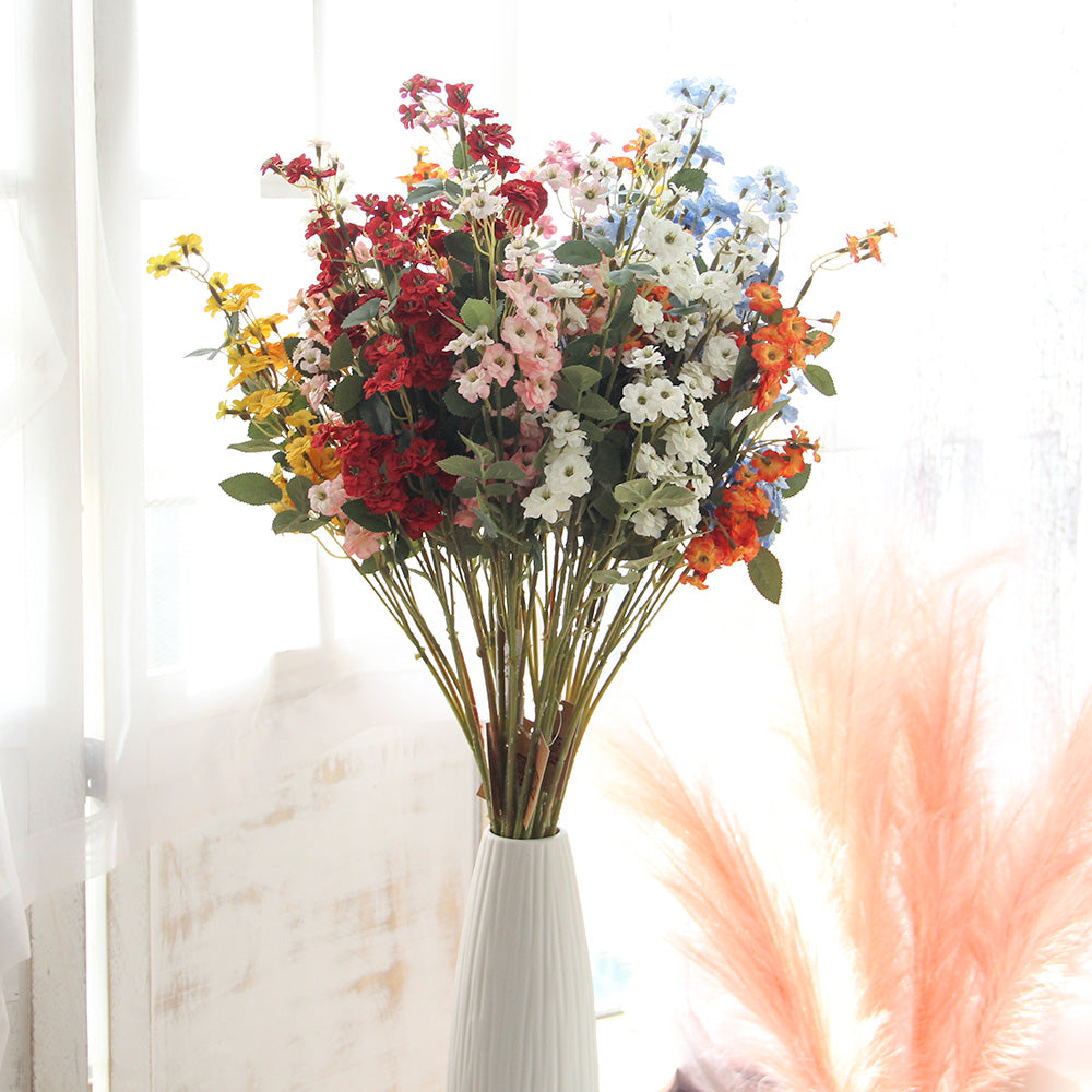 Wholesale Simulation Silk Artificial Roses Bouquet Flowers Artificial Rosa Multiflora For Wedding Or Home Decoration