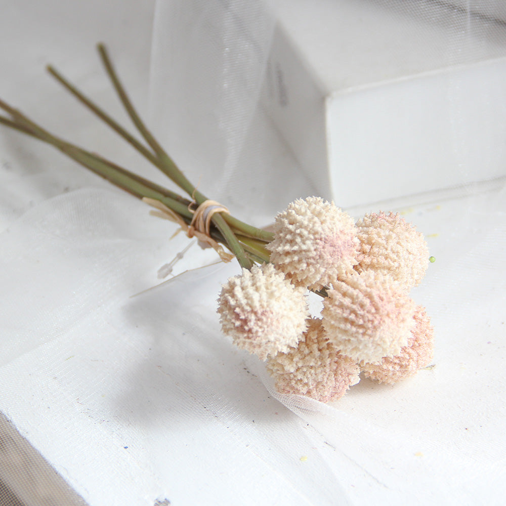 Artificial flowers 6 pcs stems ball flowers for Wedding Centerpieces Arrangements Party Home Table Garden Baby Shower