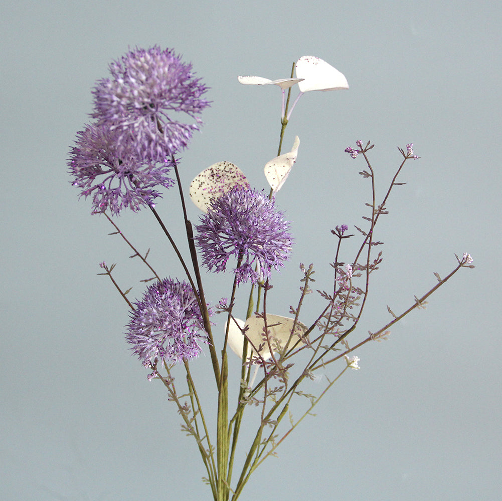 Wholesale Floral Arrangement Decoration Ball Artificial Flowers Faux Echinops Round Flowers Wedding Decor Globe-thistle Plants