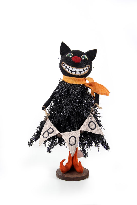 Original Design Black Scary Ccat Face Doll Halloween Ornament Halloween Decoration Toys
