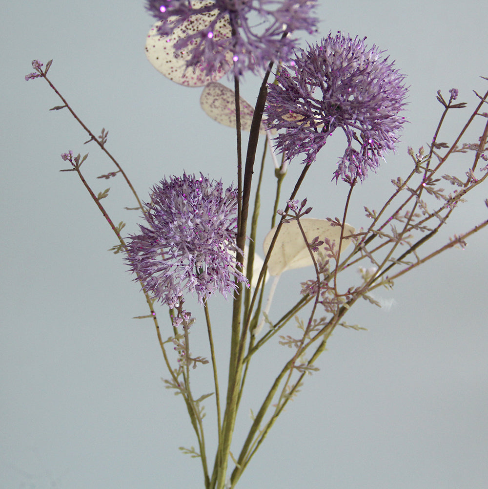 Wholesale Floral Arrangement Decoration Ball Artificial Flowers Faux Echinops Round Flowers Wedding Decor Globe-thistle Plants