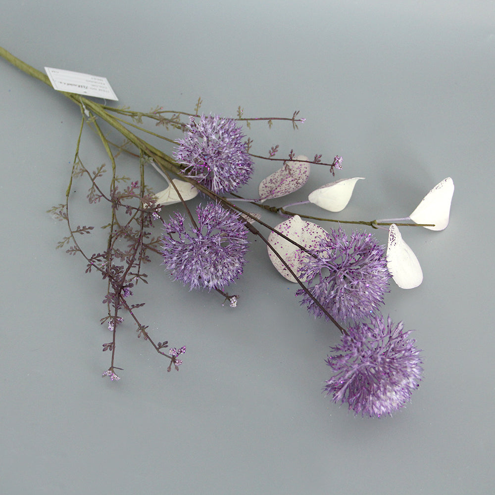 Wholesale Floral Arrangement Decoration Ball Artificial Flowers Faux Echinops Round Flowers Wedding Decor Globe-thistle Plants
