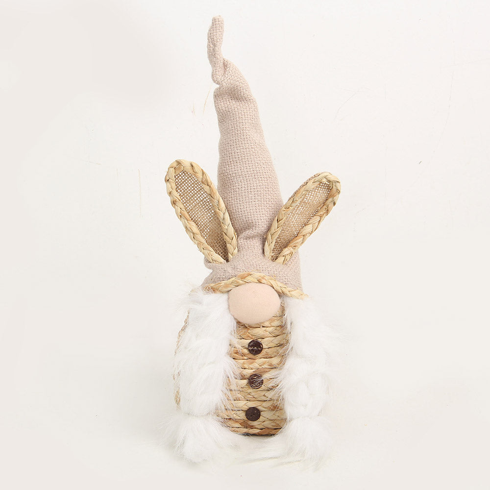 New Christmas Beige Handmade Santa Scandinavian Gnome For Xmas Tabletop Decoration Tomte Plush Doll