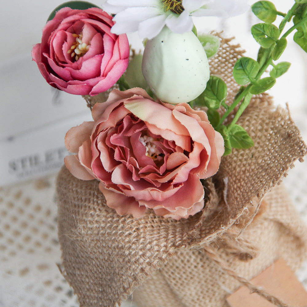 New Design Spring & Summer Pot Artificial Flowers Home Decoration Silk Flower Wedding Party Everyday Decoration