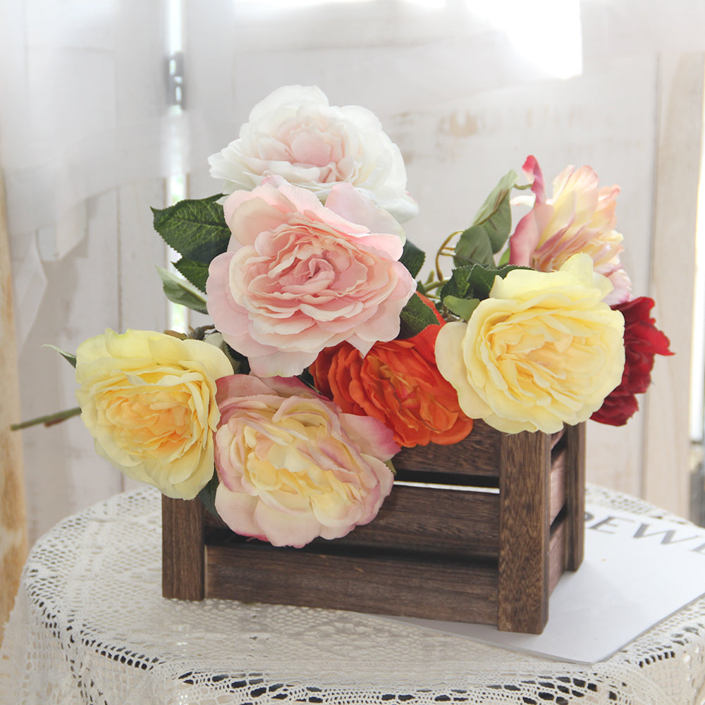 Artificial Flower High Quality Artificial Rose Flowers Single Stem Rose Colorful Mix Flower Arrangement