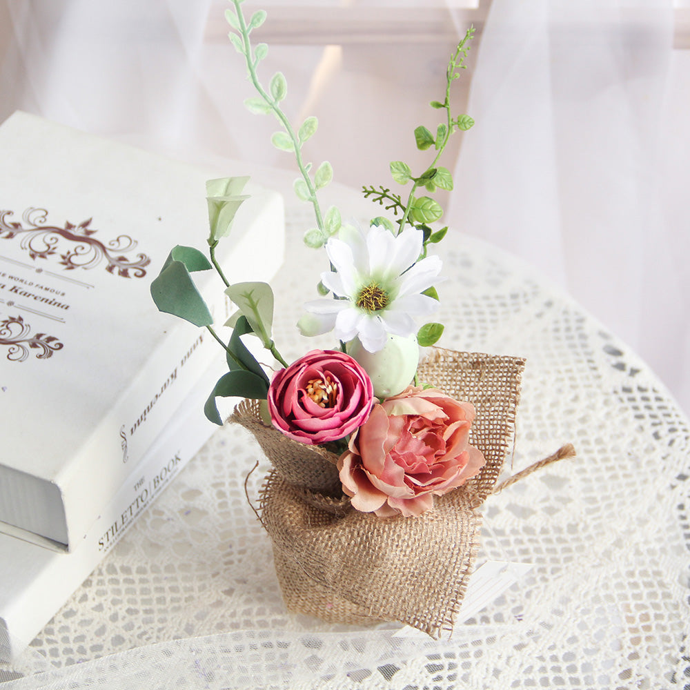 New Design Spring & Summer Pot Artificial Flowers Home Decoration Silk Flower Wedding Party Everyday Decoration