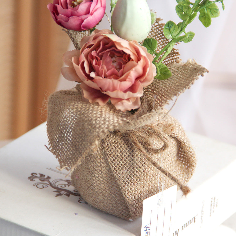 New Design Spring & Summer Pot Artificial Flowers Home Decoration Silk Flower Wedding Party Everyday Decoration