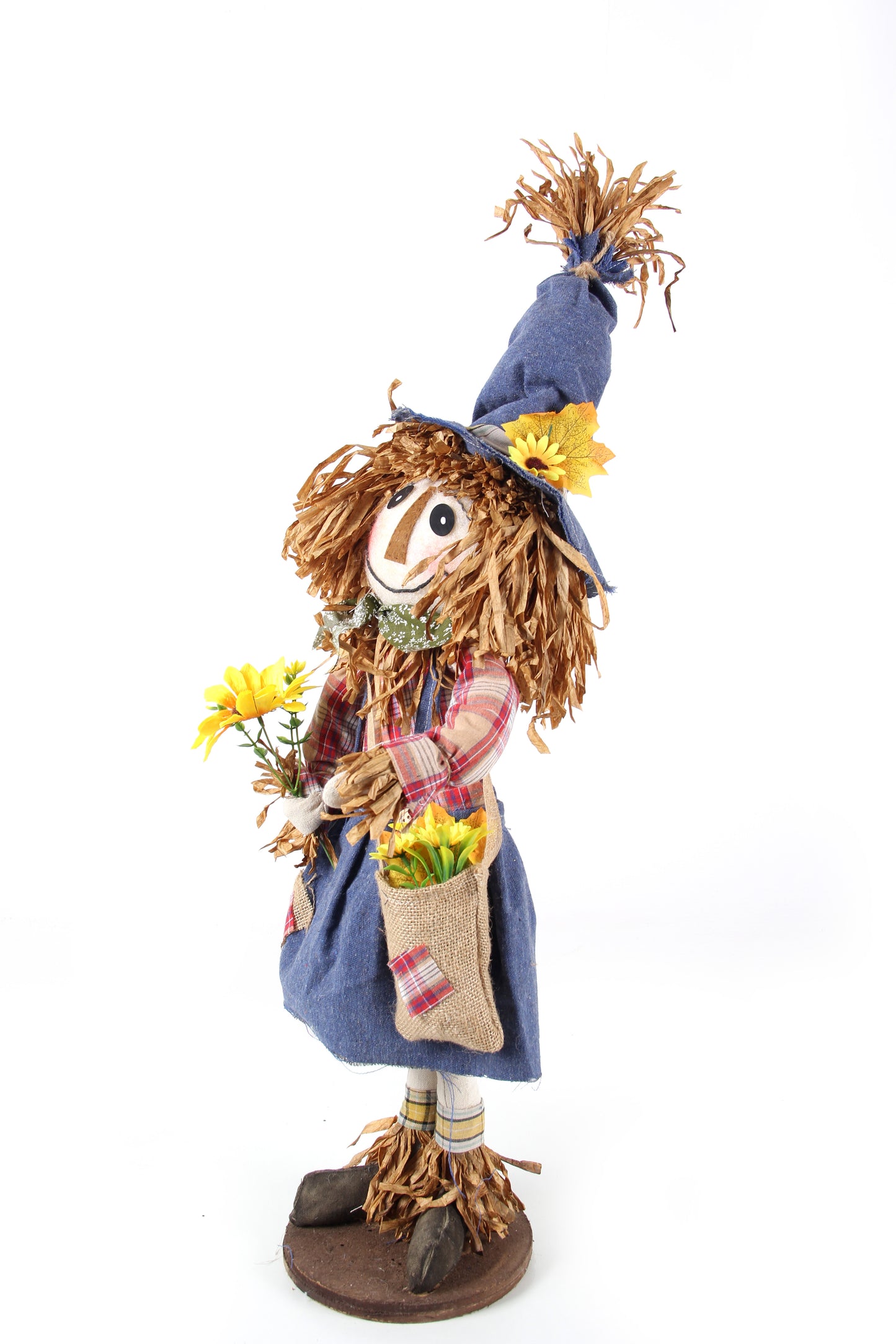 Wholesale Harvest Standing Scarecrow Ornamemt Plush Scarecrow Thanks Giving Day Stuffed Scarecrow Doll