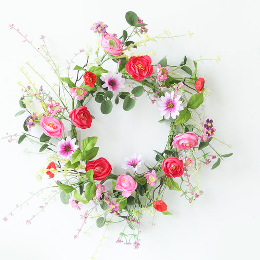 Decorative Flower Wreath Everyday Use Christmas Wreath and Garland Indoor Wall Decor