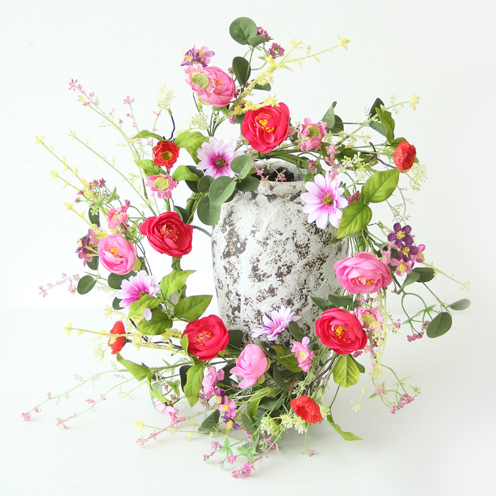 Decorative Flower Wreath Everyday Use Christmas Wreath and Garland Indoor Wall Decor