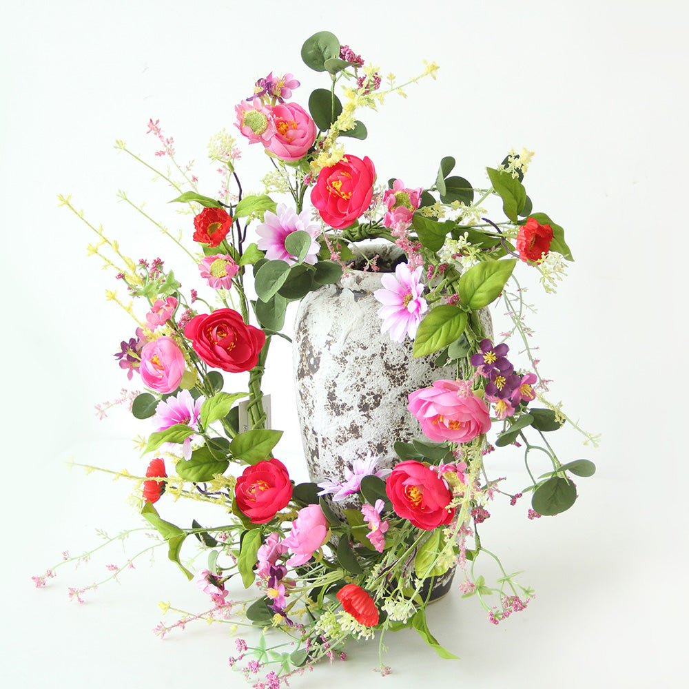 Decorative Flower Wreath Everyday Use Christmas Wreath and Garland Indoor Wall Decor